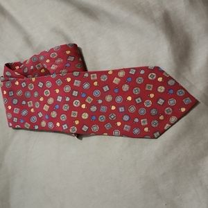 Necktie PAOLO ROSSI 👔 Men's Silk Tie Red, Yellow and Blue